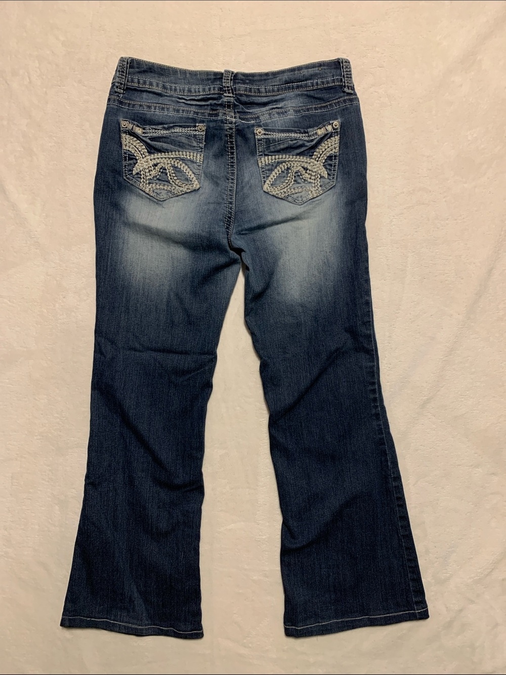 PIAMA Stretch Flare Jeans Size 8 distressed